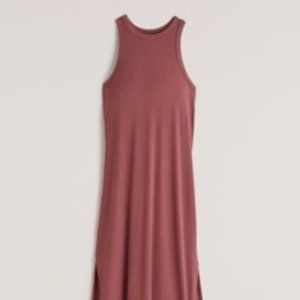 Abercrombie Red Scuba Knit Midi Dress M